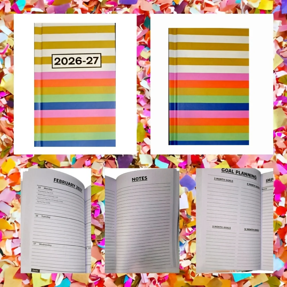 Hard Cover Weekly 2 Year Pocket/Purse/Briefcase Planners 2025-26 (price per ea)
